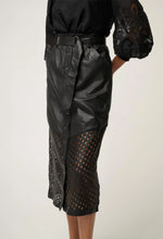 Load image into Gallery viewer, Hypnotic Midi Skirt - Black lattice