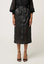 Load image into Gallery viewer, Hypnotic Midi Skirt - Black lattice