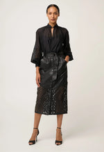 Load image into Gallery viewer, Hypnotic Midi Skirt - Black lattice