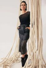 Load image into Gallery viewer, Hypnotic Midi Skirt - Black lattice