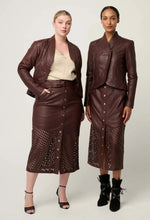 Load image into Gallery viewer, Hypnotic Midi Skirt - Oxblood