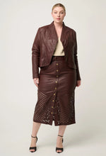 Load image into Gallery viewer, Hypnotic Midi Skirt - Oxblood