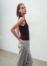 Load image into Gallery viewer, N.35  Cashmere Low V Tank - Black