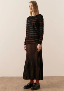 Gizelle Stripe Knit - Black / Copper