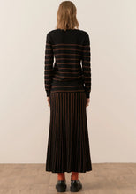 Load image into Gallery viewer, Gizelle Stripe Knit - Black / Copper