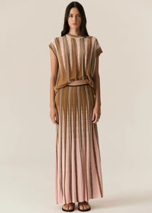 Tedd Knit Skirt - Ginger/Pink