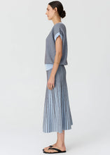 Load image into Gallery viewer, Evlyn Knit Top - Blue/Choc SOLD OUT