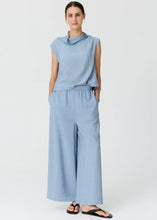 Load image into Gallery viewer, Fennel Cowl Neck Top - Blue