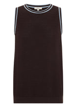 Load image into Gallery viewer, Evlyn Knit Tank - Choc/Ink
