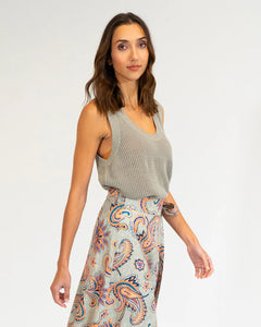 Palm Cove Knit Tank - Khaki