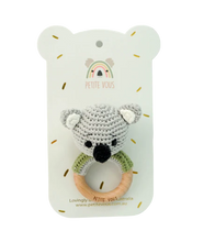 Load image into Gallery viewer, 100% Cotton Crochet Ring Rattle - Ozzie Koala