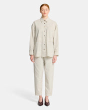 Load image into Gallery viewer, Poppy Pant - Charcoal &amp; Cream fine stripe