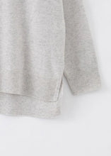 Load image into Gallery viewer, AC N184W Hi Low Slouch Crew Knit - Shell Lead