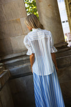 Load image into Gallery viewer, Leonie Blouse - Sky Antique Stripe