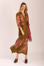 Load image into Gallery viewer, Mary Silky Maxi Dress - Veronika Olive Pink