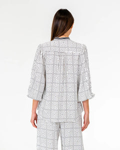 Rosa Blouse - Geo Grid