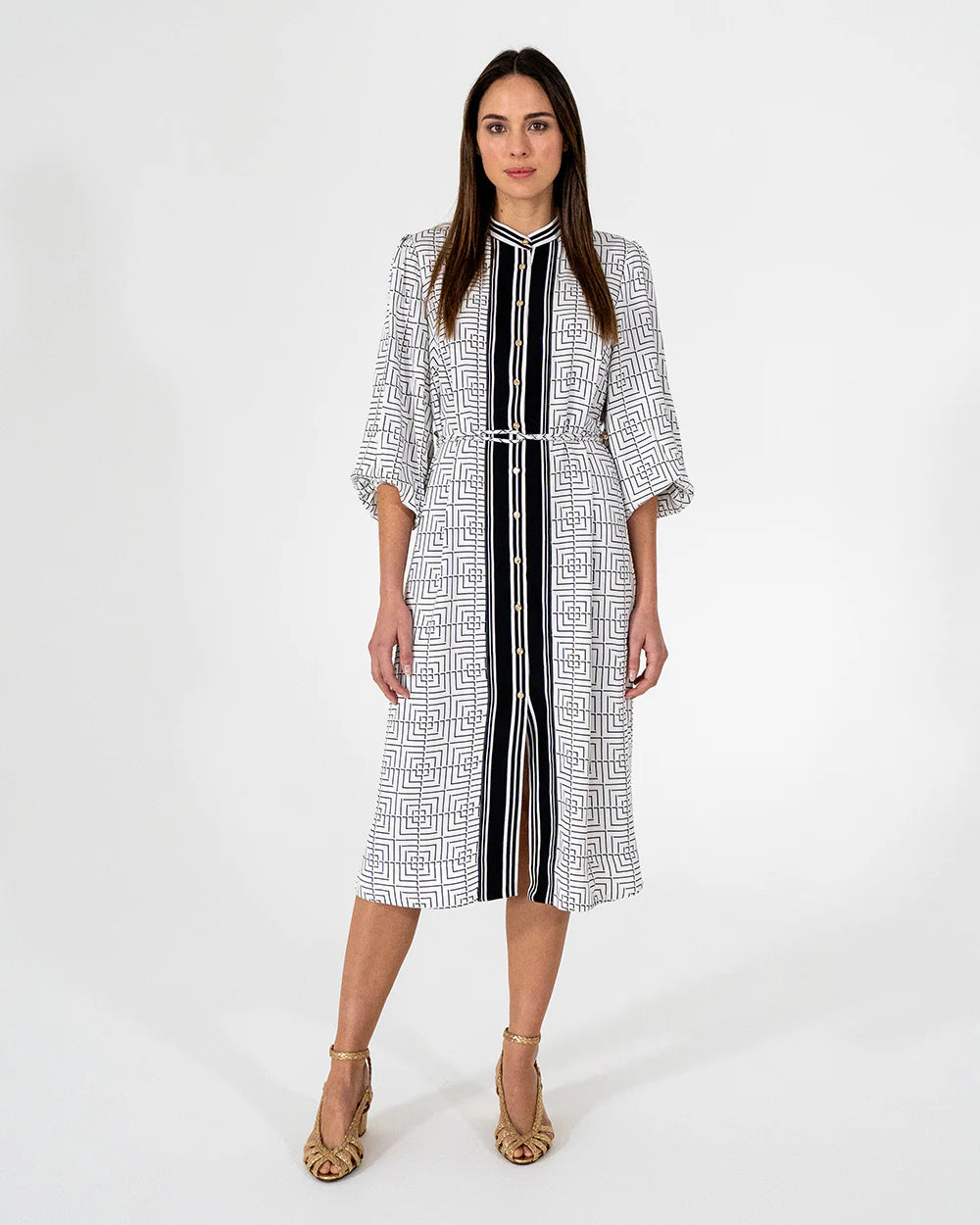 Rosa Dress - Geo Grid