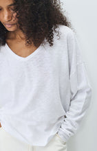Load image into Gallery viewer, Sanoma Long Sleeve V-neck T-shirt- White
