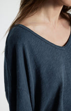 Load image into Gallery viewer, Son Long Sleeve V-neck T-shirt- Navy