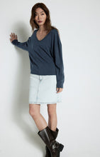 Load image into Gallery viewer, Son Long Sleeve V-neck T-shirt- Navy