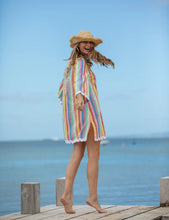 Load image into Gallery viewer, Cabana Dress Midi - White Multi