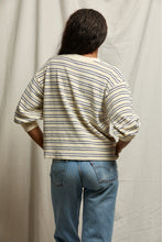 Load image into Gallery viewer, Roxy Bubble Sleeve Sweatshirt - Cobalt stripe