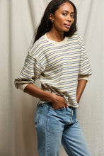 Load image into Gallery viewer, Roxy Bubble Sleeve Sweatshirt - Cobalt stripe