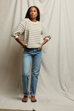 Load image into Gallery viewer, Roxy Bubble Sleeve Sweatshirt - Cobalt stripe