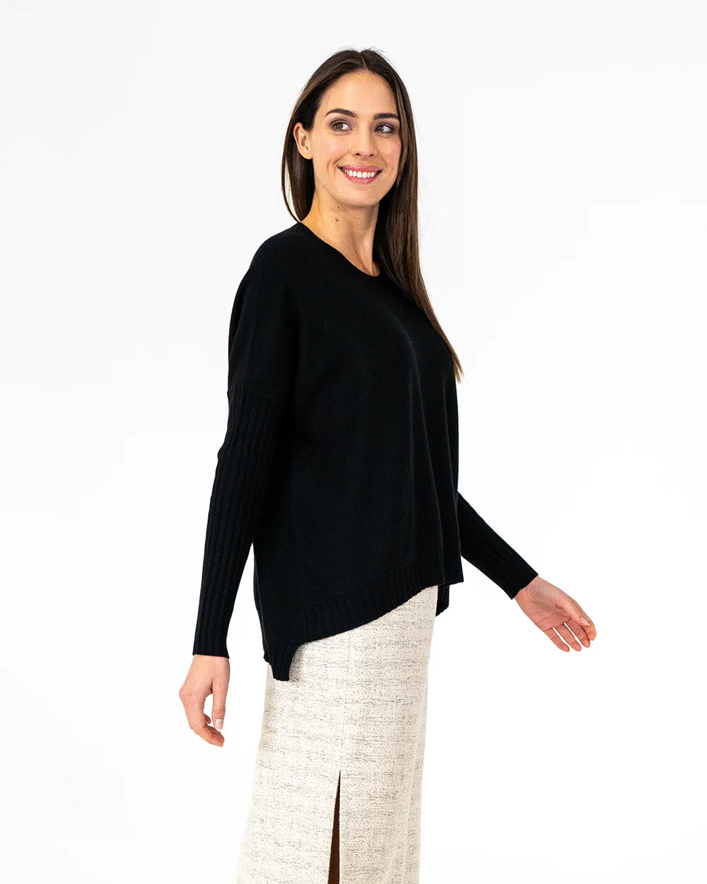 Sadie Crew Neck Knit - Black