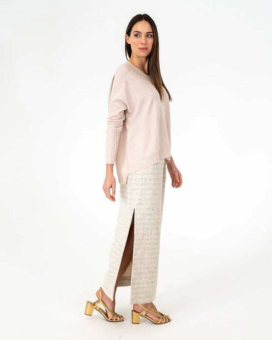 Quinn Maxi Skirt - Metallic Tweed