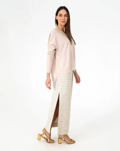 Sadie Crew Neck Knit - Blush