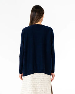Sadie Crew Neck Knit - Navy