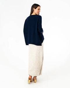 Sadie Crew Neck Knit - Navy
