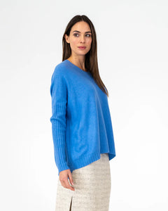 Sadie Crew Neck Knit - Periwinkle