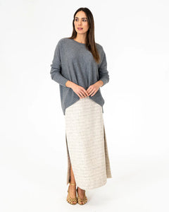 Sadie Crew Neck Knit - Terrier Grey