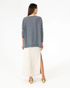 Sadie Crew Neck Knit - Terrier Grey