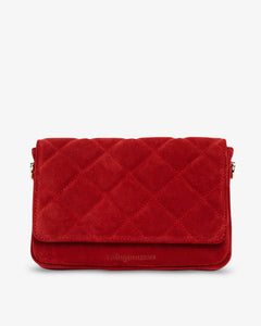 Sarah Crossbody - Red Suede