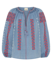 Load image into Gallery viewer, Helle Blouse – Blue Chambray