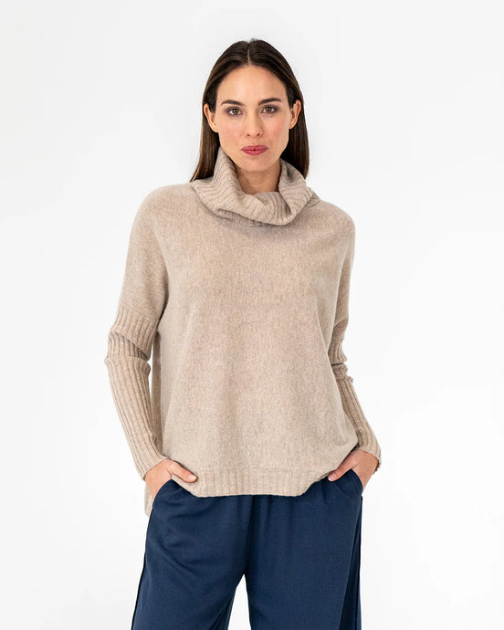 Sinead Roll Neck Knit - Natural