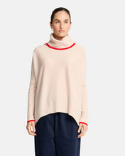 Load image into Gallery viewer, Sinead Roll Neck Knit - Blush w/ Rough Trim
