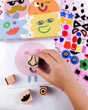 Load image into Gallery viewer, Wooden Stamp Kit - Cool Faces