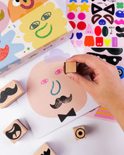 Load image into Gallery viewer, Wooden Stamp Kit - Cool Faces