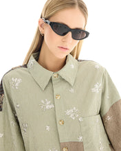 Load image into Gallery viewer, Embellished Stripe Patchwork Shirt