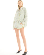 Load image into Gallery viewer, Embellished Striped Party Shirt - Green