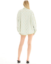 Load image into Gallery viewer, Embellished Striped Party Shirt - Green