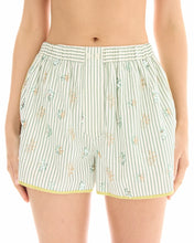 Load image into Gallery viewer, Embellished Striped Runner Short - Green