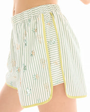 Load image into Gallery viewer, Embellished Striped Runner Short - Green
