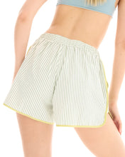 Load image into Gallery viewer, Embellished Striped Runner Short - Green