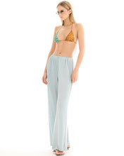 Load image into Gallery viewer, Fame Blue Lurex Pants - Pale Blue