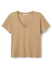 Hendrix V Neck Tee  - Suede